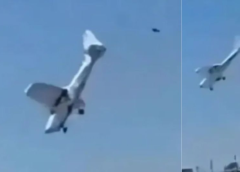 avioneta se estrelló contra cables de la luz y se desplomó en Estados Unidos